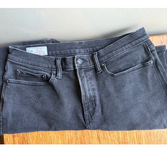 Gap Mens Skinny Gapflex Max Washed Black - 32/32 - Picture 2 of 2